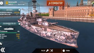 jugando battle of warships con el Uss arkansas