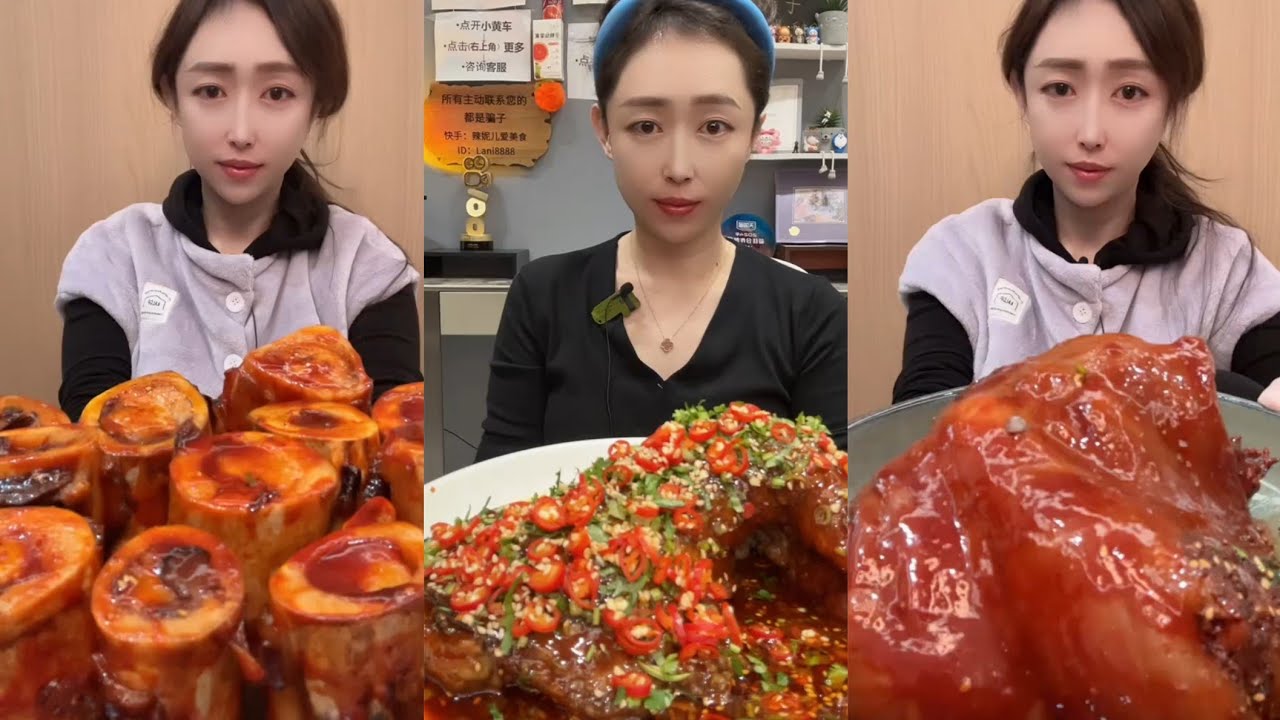 Mukbang #Spicy Noodles 🔥🍜 Pork 🤤 Meat 🍖🥓 Beef Chicken 🍗#food #beef #noodles