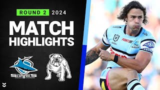 NRL 2024 | Sharks v Bulldogs | Match Highlights