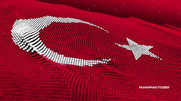 Motion Made - Seamless Loop Animated Turkey Flag Abstract Background