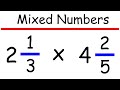 Multiplying Mixed Numbers Quiz