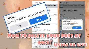 How to delete all your post permanently using Fb lite