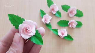 Hướng Dẫn Gấp Hoa Hồng Chỉ Bằng 1 Tờ Giấy How To Make Cute Rose Easy Paper Flower