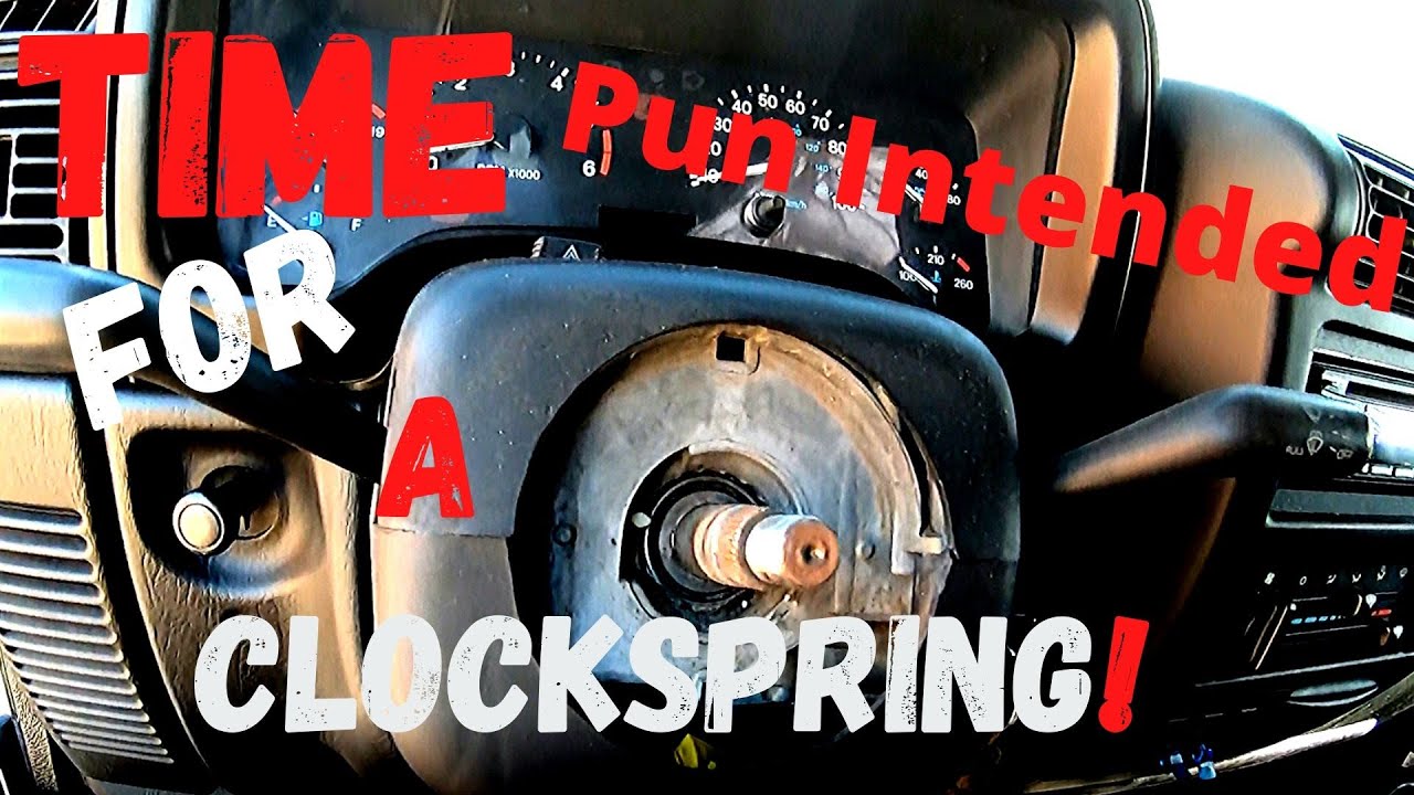97 Jeep Wrangler Clock Spring Fix! (No Horn) - YouTube