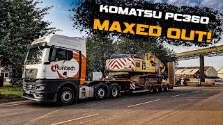 Low loader adventures - Komatsu PC360 - MAXED OUT!