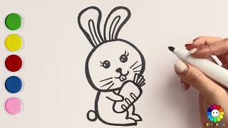 HOW TO DRAW A CUTE BUNNY FOR KID