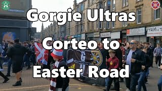 Gorgie Ultras Corteo \ March to Easter Road - Hibs 1 - Hearts 0 - 15 April 2023