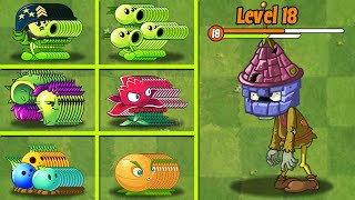 PVZ 2 Challenge - 100 Plants Vs Tower Head Zombie Level 18 - Who Will Win?