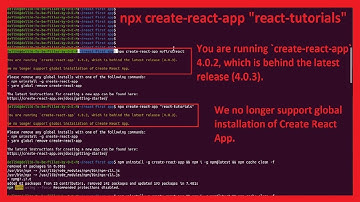 You are running `create-react-app` 4.0.2, which is behind the latest release (4.0.3).