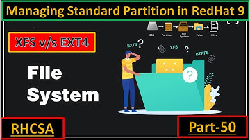 XFS vs EXT4 File System Explained -Managing Standard Partitions in Red Hat 9 | Part-50 | RHCSA