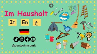 | Deutsch lernen | Im Haushalt |27 Vokabeln und Beispiele dazu |A1-A2-B1