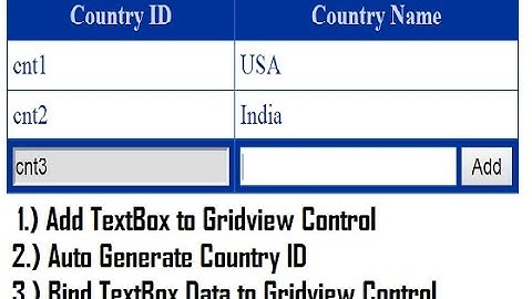 Add TextBox to Gridview FooterRow with Auto Generate ID