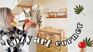 MINIMALIST LIVING ROOM MAKEOVER 2021 (continues) COZY DIY ART CORNER
