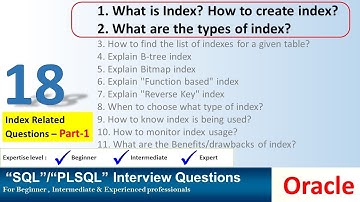 Oracle Interview Question oracle index related questions