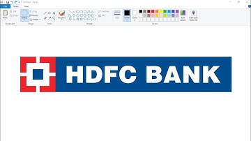 How to draw HDFC BANK Logo in Computer using Ms Paint | Logo Designing Tutorial.
