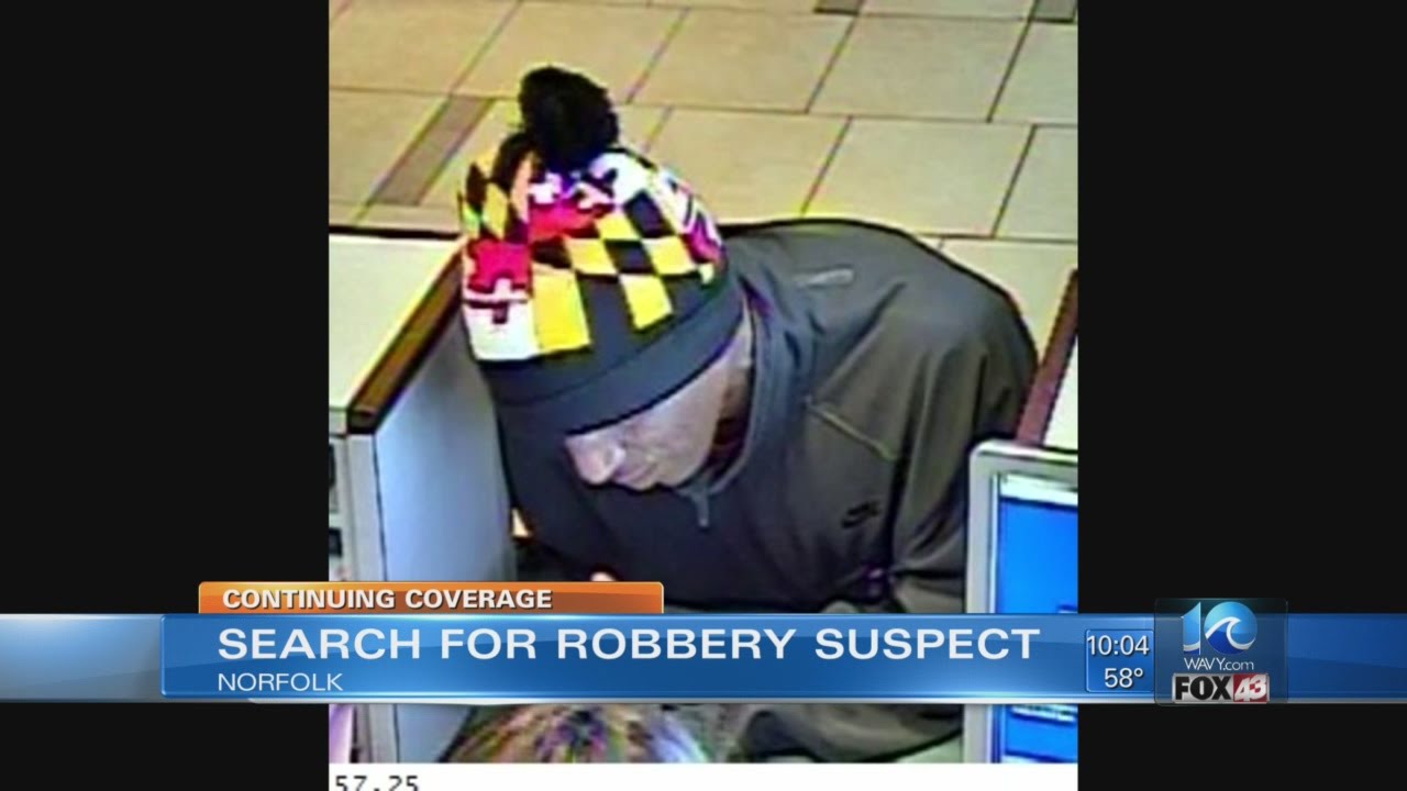 Police looking for suspect after bank robbery in Norfolk - YouTube