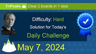 Microsoft Solitaire Collection: TriPeaks - Hard - May 7, 2024 screenshot 3