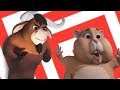 HUGE SNOWBALL VS HAMSTER AND BULL - Animation for kids