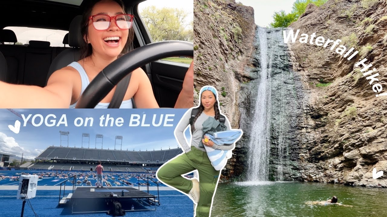 YOGA ON BOISE STATE BLUE FIELD + WATERFALL HIKE WITH STRANGERS!