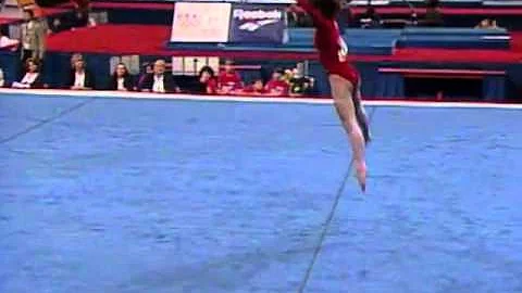 Kristy Powell - Floor Exercise - 1996 U.S Gymnasti...