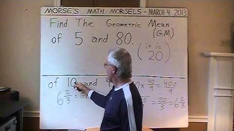Mathematics - Geometric Mean - Examples with Fractions