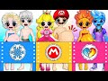 OMG! Super Mario Pregnant! Disney Princess & Friends Coulpe Switch Up | DIY Arts & Paper Crafts