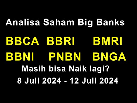 Masih bisa Borong? Analisa Saham Big Banks BBCA BBRI BMRI BBNI PNBN BNGA 8 Juli - 12 Juli 2024
