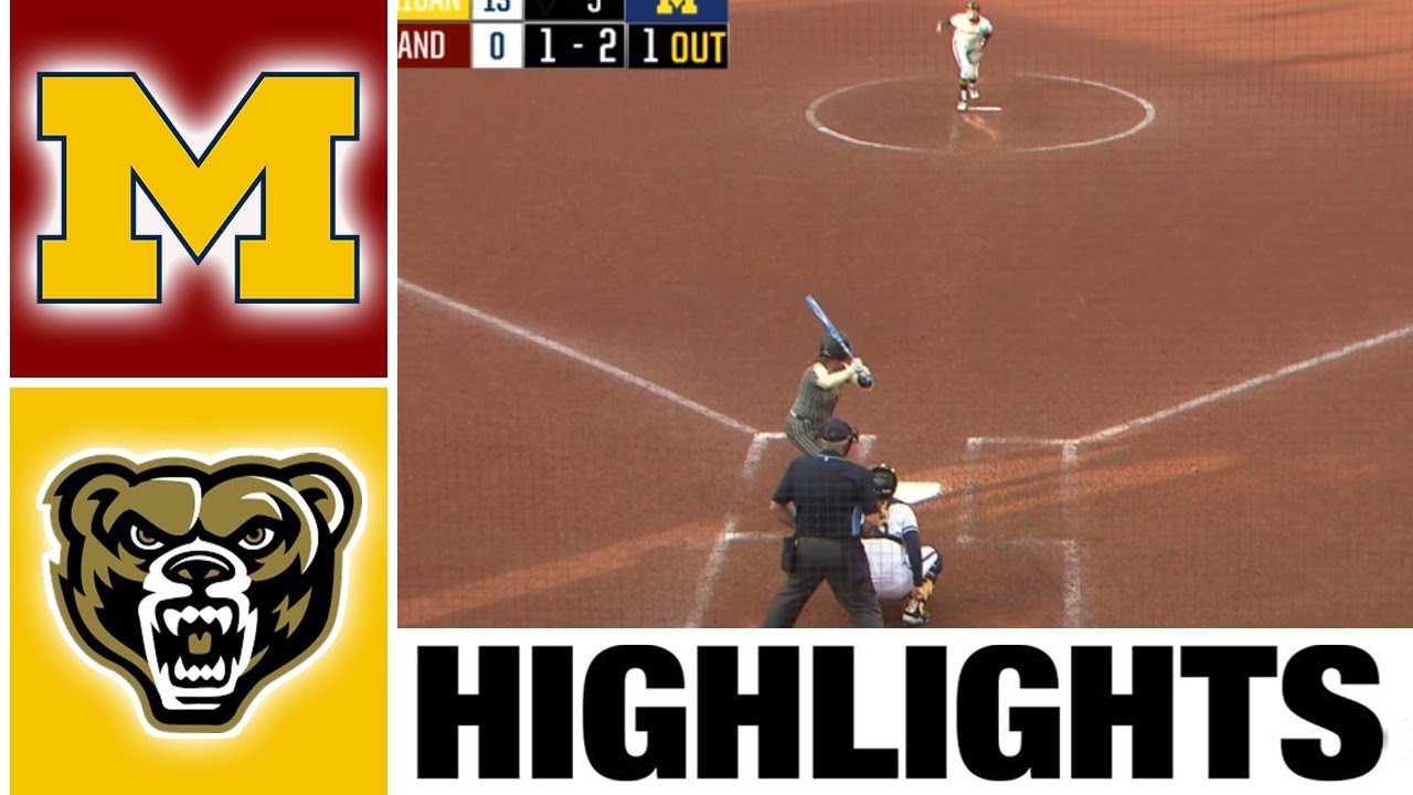 Michigan vs Oakland Highlights NCAA Softball Highlights 2023