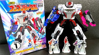 Mini-pla Boonboomger Robo Set 'unboxing' Transformation Power Rangers Megazord Japanese candy toys