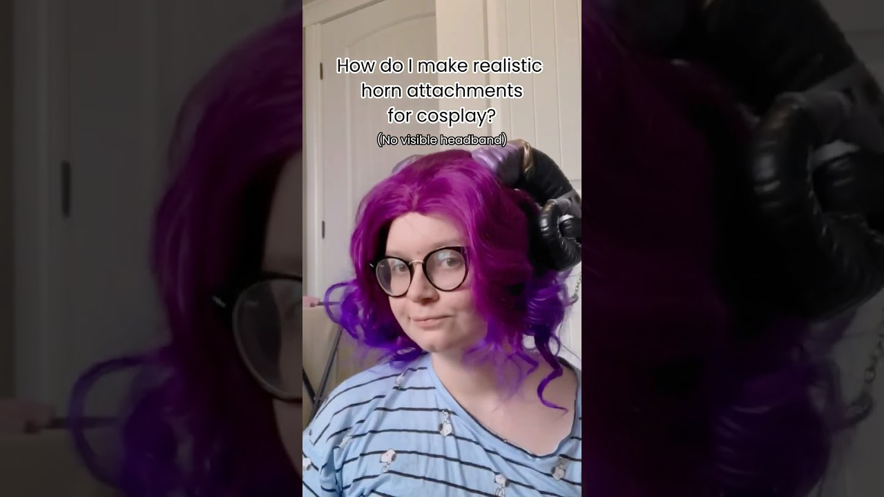 Cosplay horns that look like they grew out of your head 👀 #cosplay #cosplaytutorial #diy #lifehack