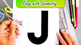Drawing Block Letter J Learn Drawing With Geometry Letters A-Z