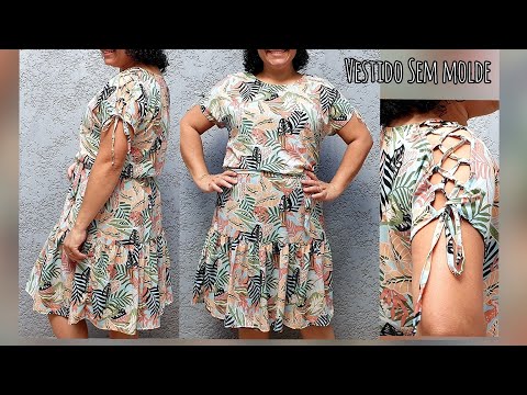 Vestido sem Molde Corte e Costura Fácil