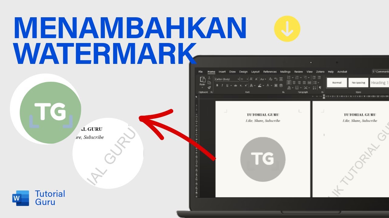 Tutorial cara menambahkan watermark di microsoft word youtube