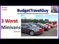 ✔✔✔✔ 3 Worst Minivan Brands For YOUR Van Life Build Out Conversion - The Best Of The WORST