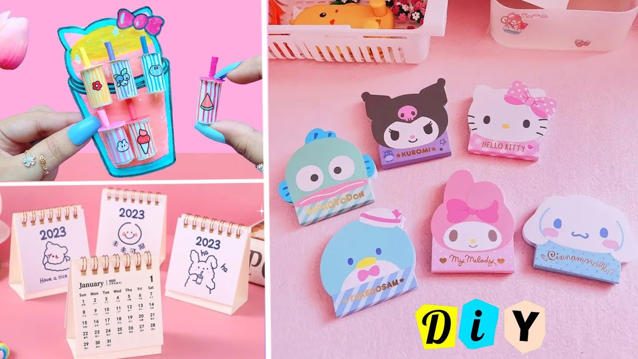 🌈 DIY cute stationery / How to make stationery supplies at home / handmade  stationery/ easy crafts 