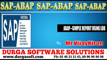 SAP - ABAP || Simple Report using LDB