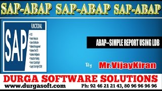SAP - ABAP || Simple Report using LDB