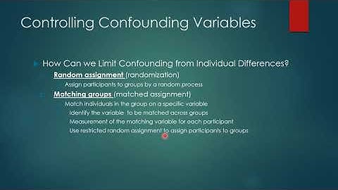 Chapter 8 - Controlling for Confounding Variables