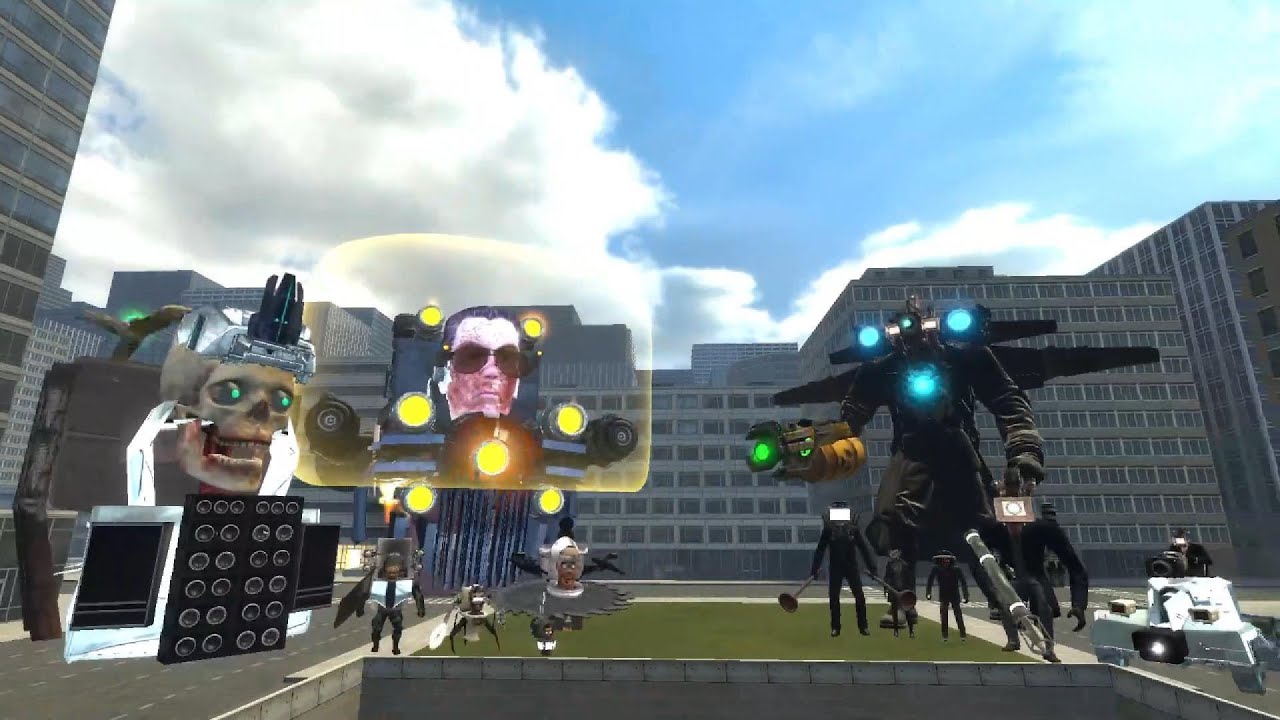 NEW CHARGET CAMERAMAN TITAN VS G-MAN SHIELD & SKELETON REVIVAL-in garry's mod !! 