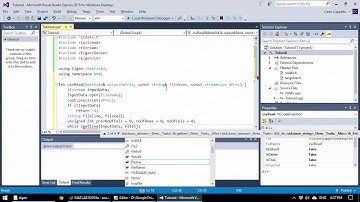 Reading a CSV file into dynamic matrix with C++ and Eigen library (Visual Studio tutorial)