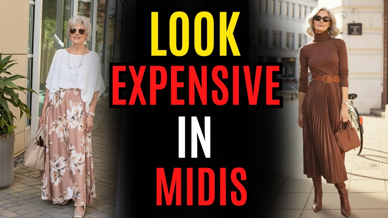 How to Wear a Midi Skirt and Look Expensive Effortlessly | Styling Tips for Women Over 60