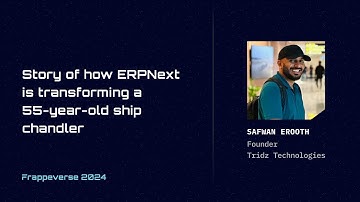 Story of how ERPNext is transforming a 55-year-old ship chandler | Safwan Erooth