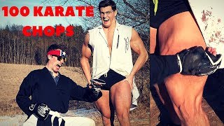 Karate Chopped 100 TIMES in the Leg Experiment *DANGEROUS* | Karate Chop Damage Test VS Muscle