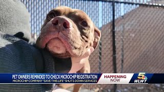 Pet microchip company goes out of business, causing microchips to go defunct