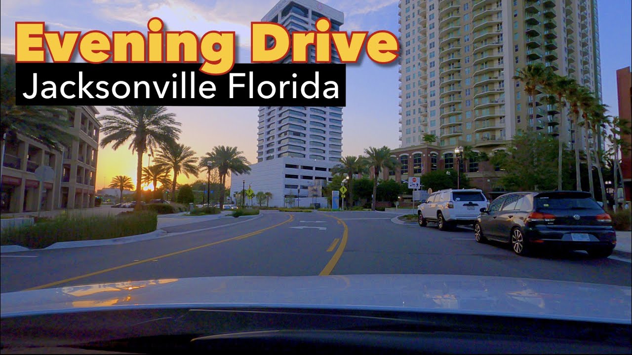 Beautiful Evening Drive - San Marco to Riverside - Jacksonville Florida (No Talking or Music)