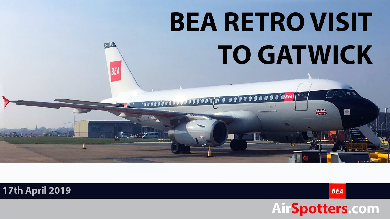 British Airways BEA Retro A319 at Gatwick 17th April 2019