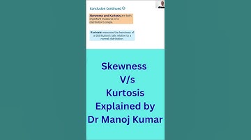 Difference Between Skewness & Kurtosis #dataanlysis #kurtosis #skewness #stockmarket @jut