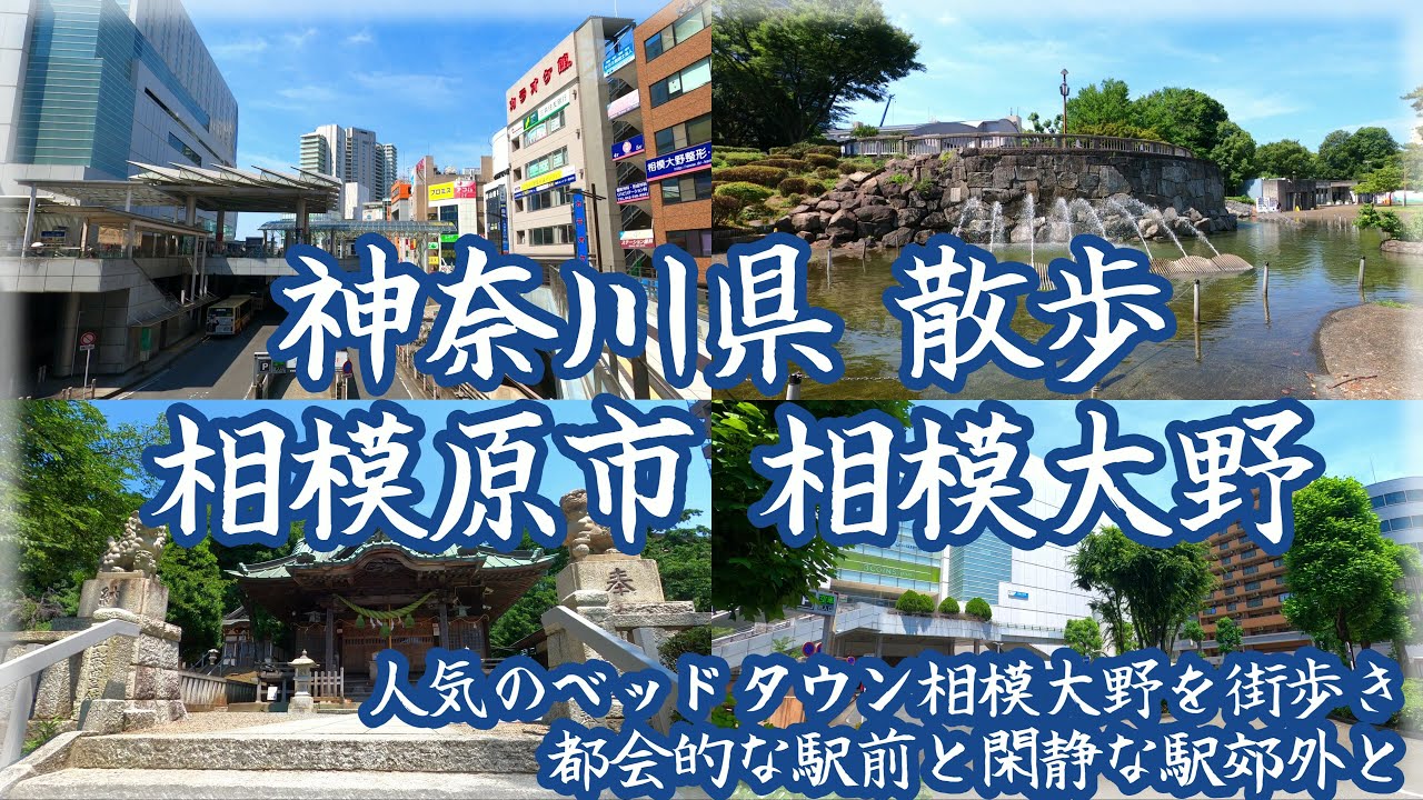( 4K ) 神奈川県 散歩 快晴の相模大野を歩く ~ 青空の下、人気のベッドタウンを街歩き ~