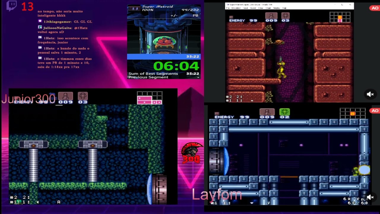 super metroid  coop 3 players 100% PB 