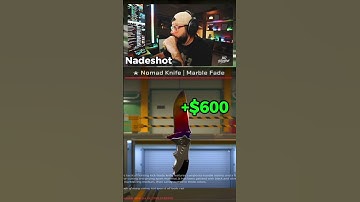 Nadeshot UNBOXES A $600 NOMAD KNIFE MARBLE FADE🔥 #cs2 #nadeshot #shorts #cs2caseopeninng